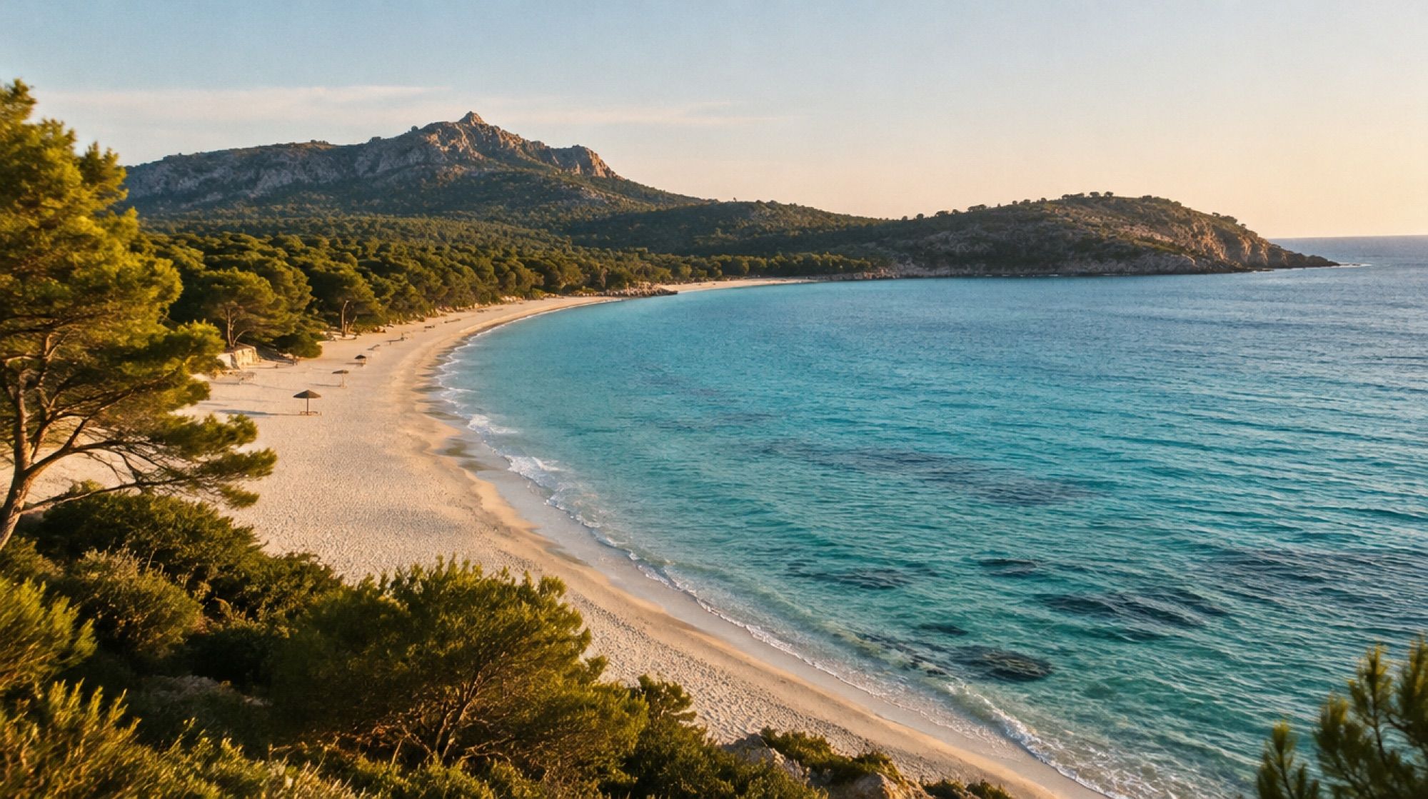 Cala Agulla mit feinem Sand und Pinien bei Cala Ratjada
