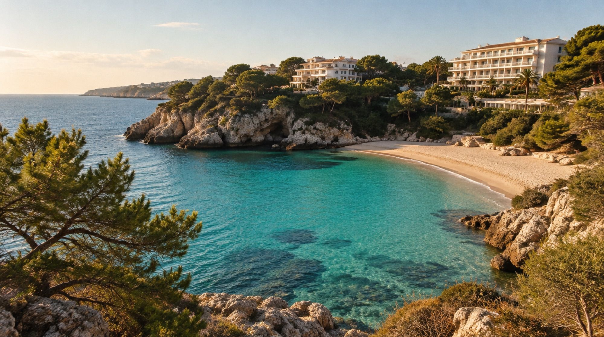 Badebucht Cala Ferrera am Nordrand von Cala d'Or
