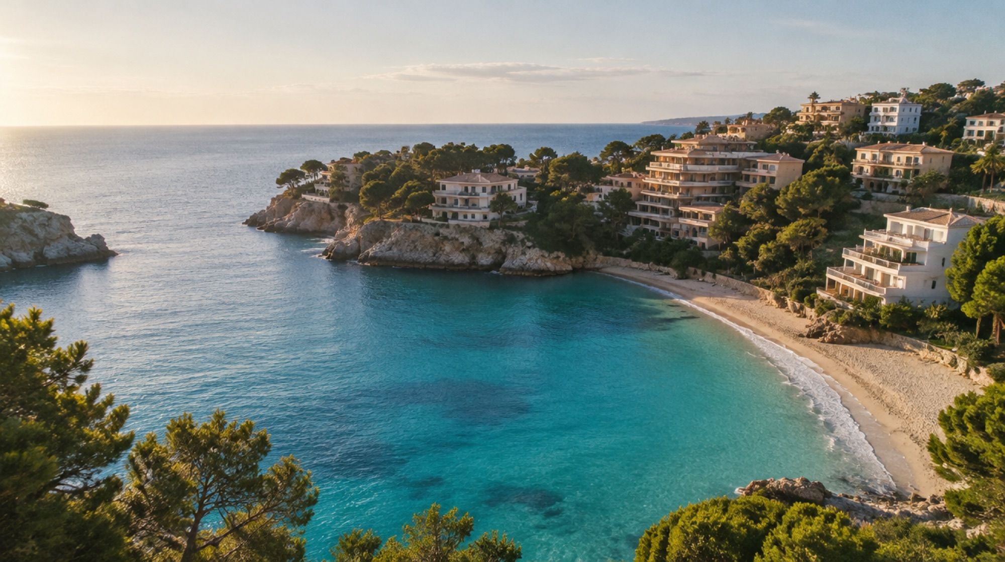 Kleine Badebucht Cala Vinyes südlich von Magaluf auf Mallorca
