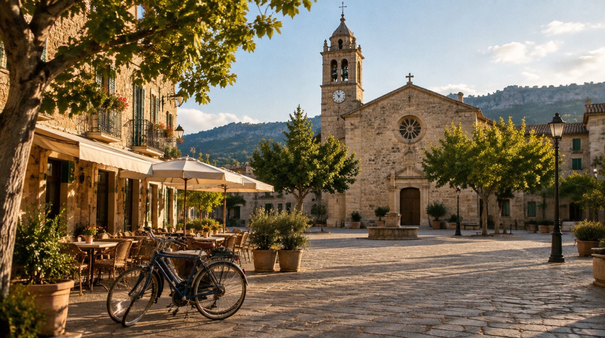 Plaça Major in Campanet mit Kirche Sant Miquel
