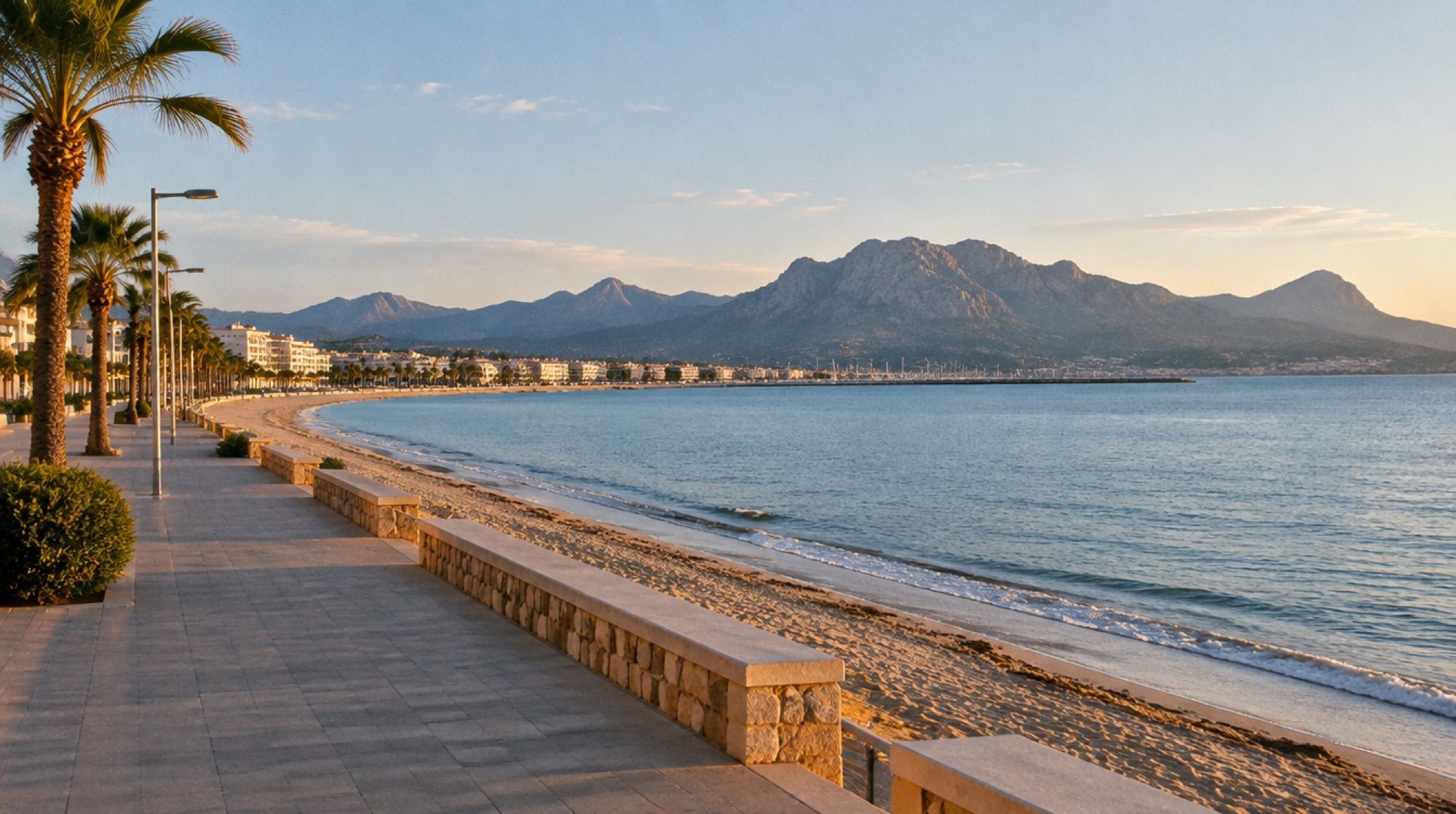 Strandpromenade von Can Picafort an der Bucht von Alcúdia