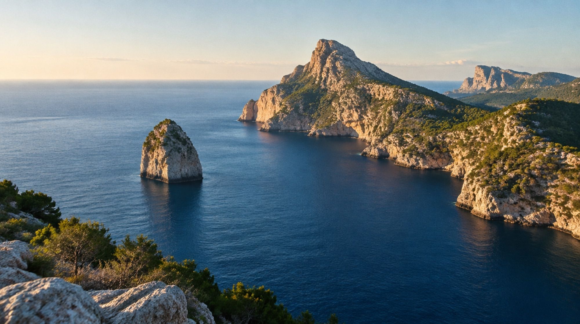 Blick vom Mirador es Colomer auf die Steilküste von Formentor