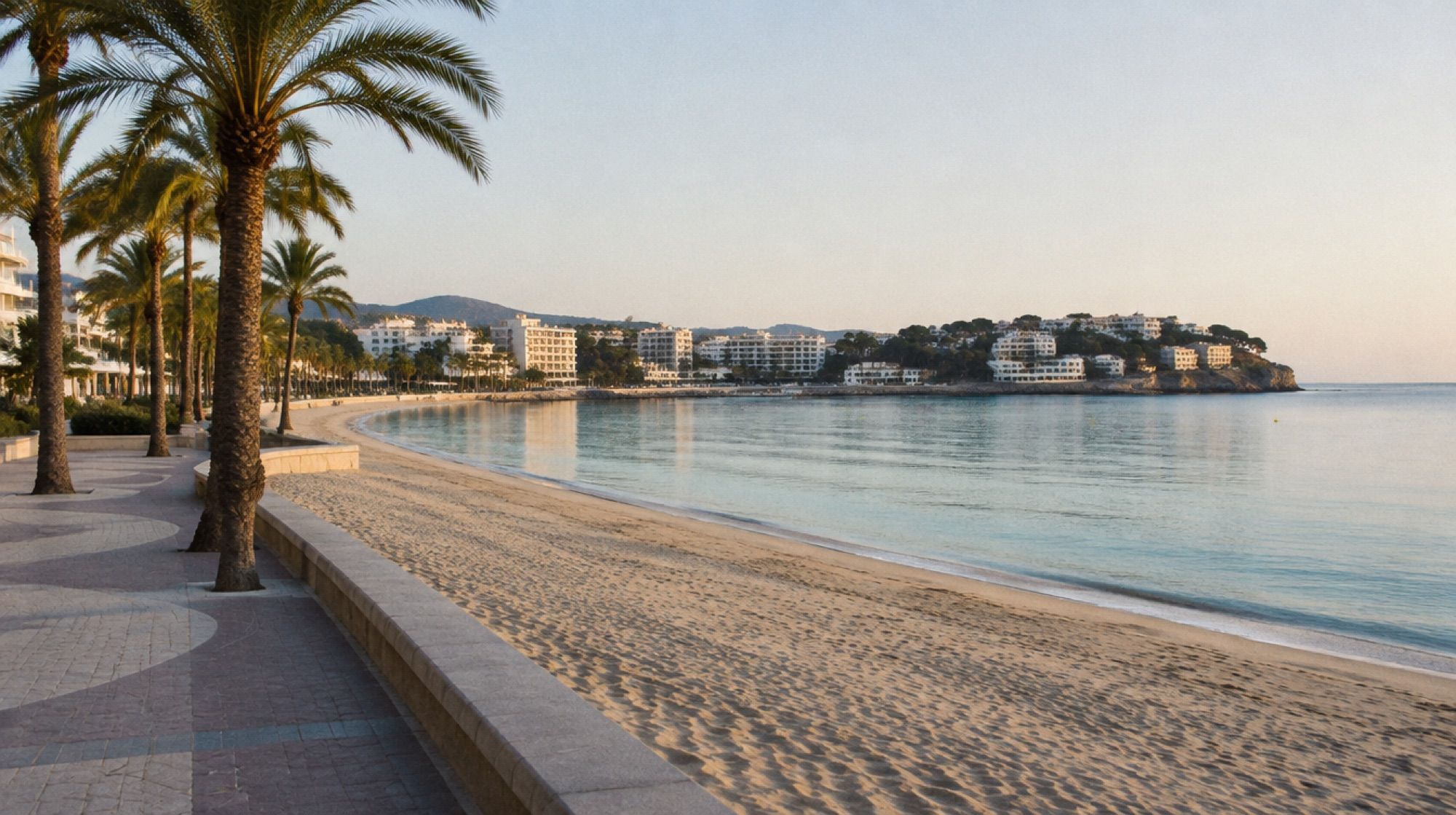 Strand Platja des Carregador in Palmanova am Morgen